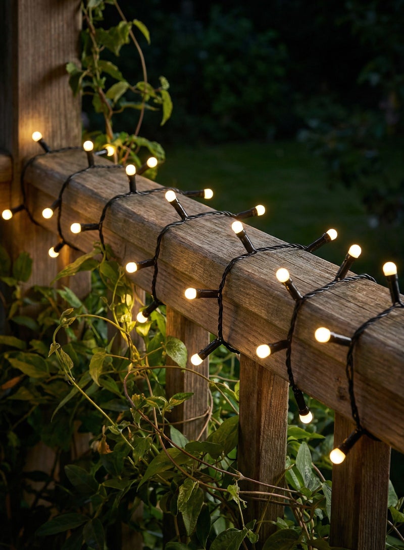 ZAYO LED String Lights Decorative Fairy Frosted Ball Lights for Home Decoration, Festival Lighting, Indoor & Outdoor  Ambient Decorative Lighting, Warm White - 10 Meter - Image 3
